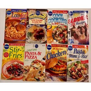 Lot of 8 Vintage Pillsbury Classic Cookbooks 90s Recipes